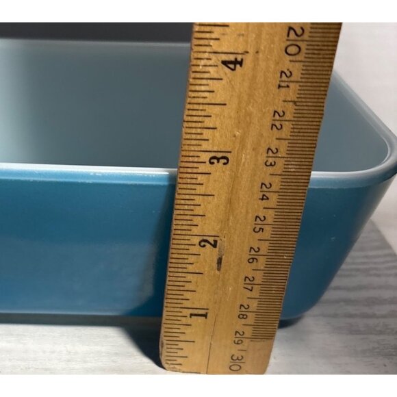 Vintage Pyrex Turquoise Blue & White 503-B Refrigerator Dish - Picture 11 of 11
